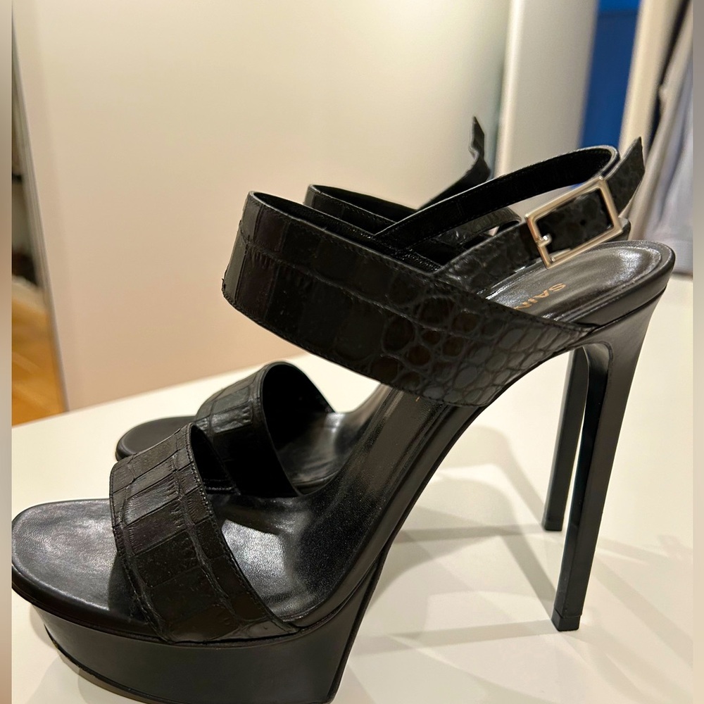 Classic YSL heeled platform sandals 37.5